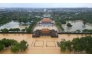 An aerial view shows floodwaters inundating the Imperial City in Hue on October 28, 2025. Photo by AFP